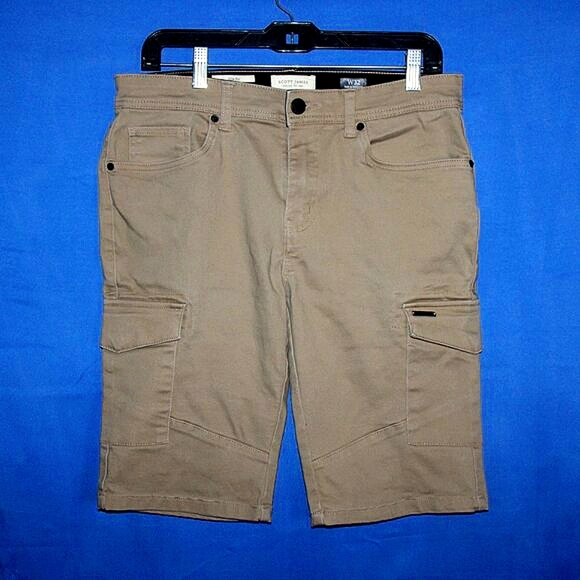Scott James Slim Fit Cargo Shorts - Men's W32 - Khaki/Tan - Utilitarian Style - Picture 1 of 11